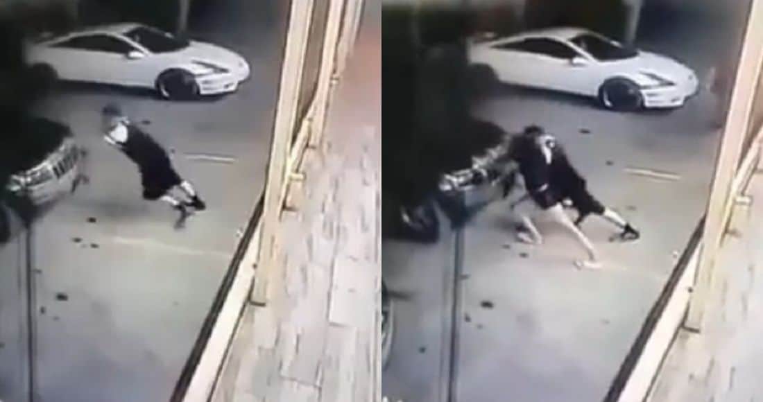 FUERTE VIDEO: Joven muere al tratar de empujar la camioneta de su amiga