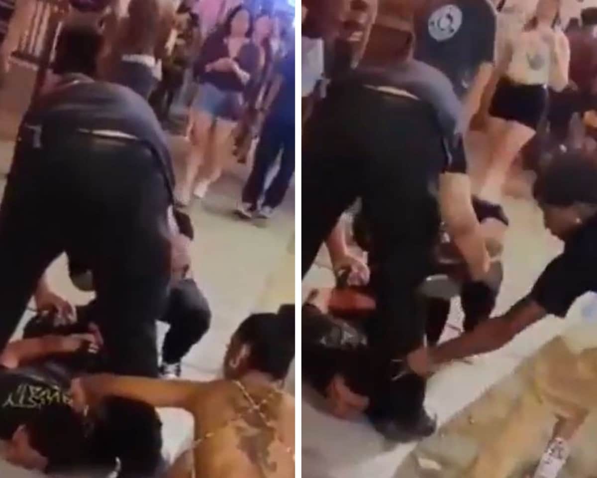 VIDEO: Sujetos intentan robar cadena de oro a hombre que era sometido por la policía