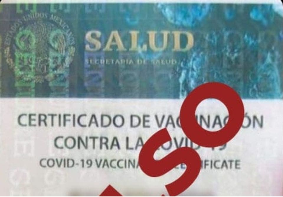 ES FALSA la cartilla de vacunación de Covid-19: advierte Secretaría de Salud