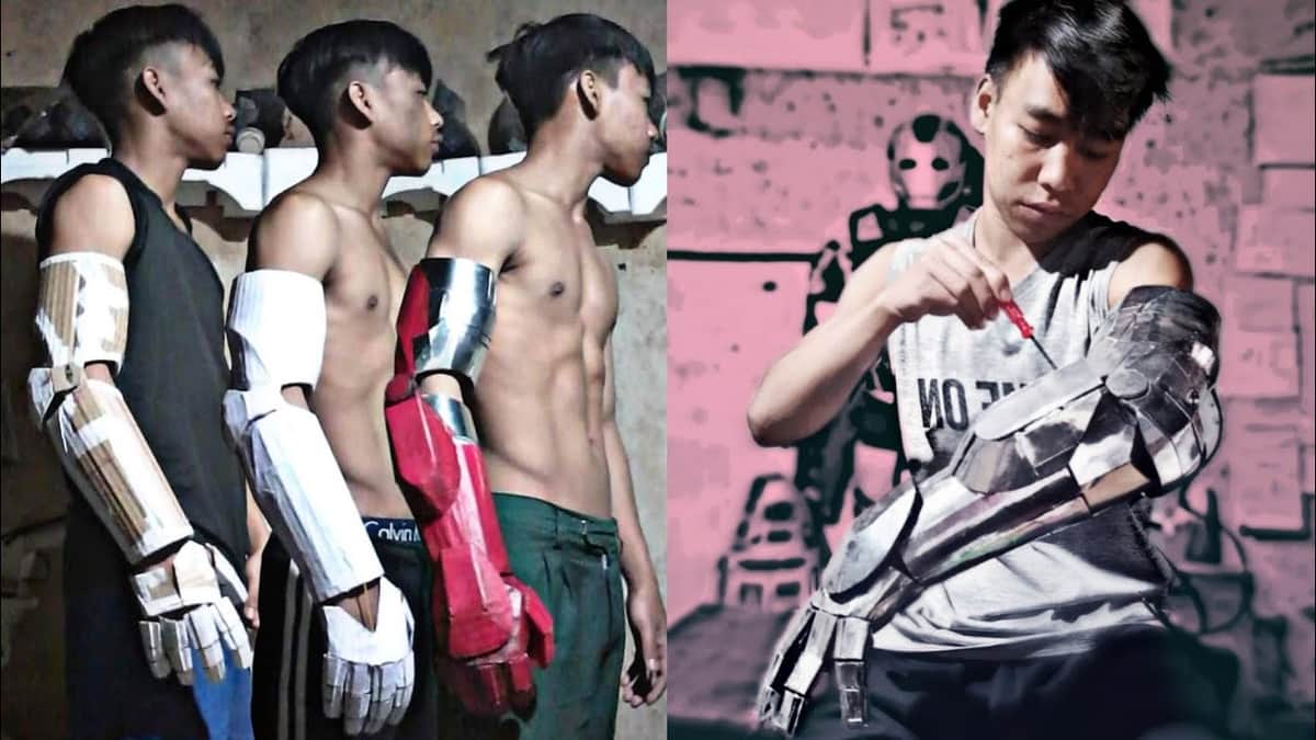 Un joven gana beca para él y sus hermanas al crear réplica del traje de Iron Man con cartón