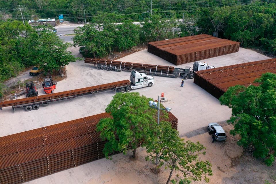 Llegan 2 mil 626 toneladas de rieles para Tramo 5 sur del Tren Maya en Quintana Roo