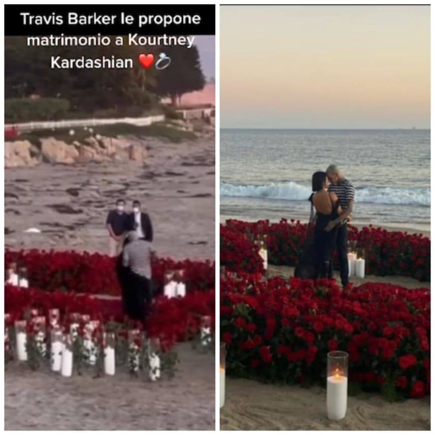 VIDEO: Kourtney Kardashian se compromete con Travis Barker