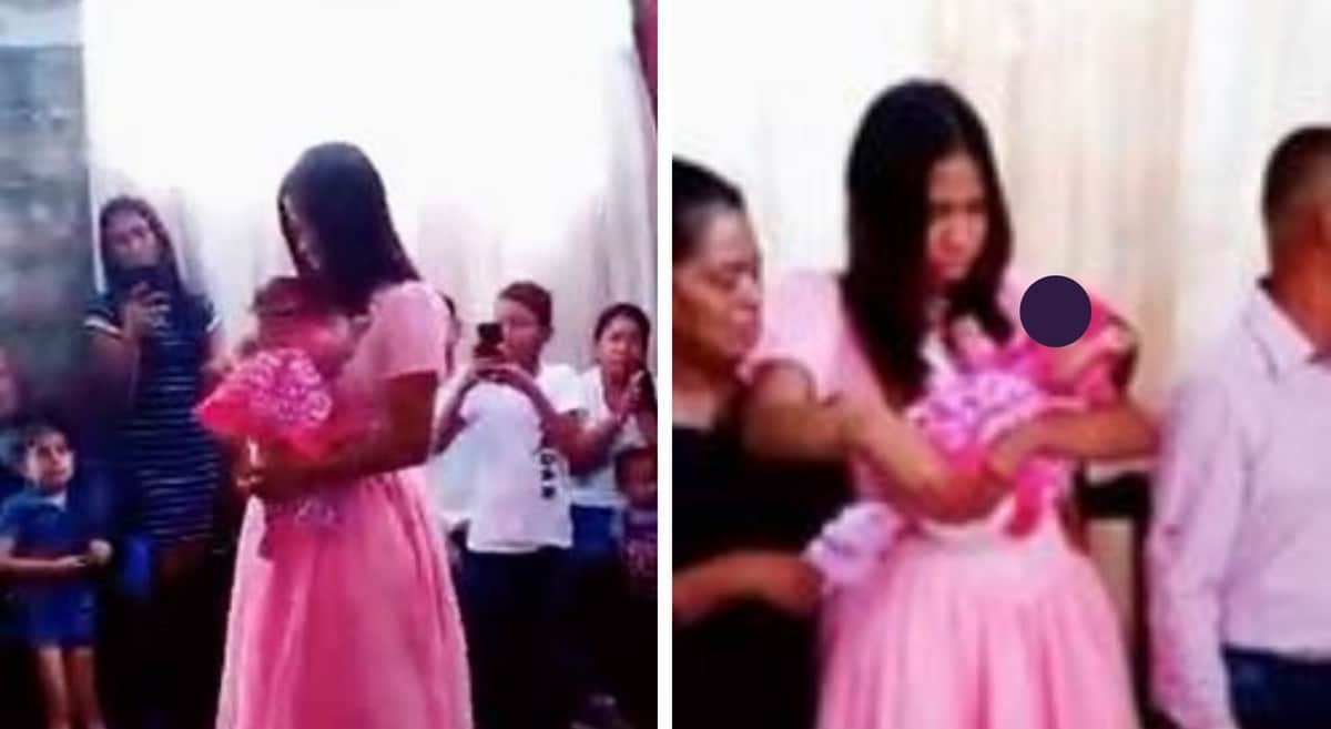 VIDEO VIRAL: Celebra sus XV Años bailando el vals con su bebita y es viuda