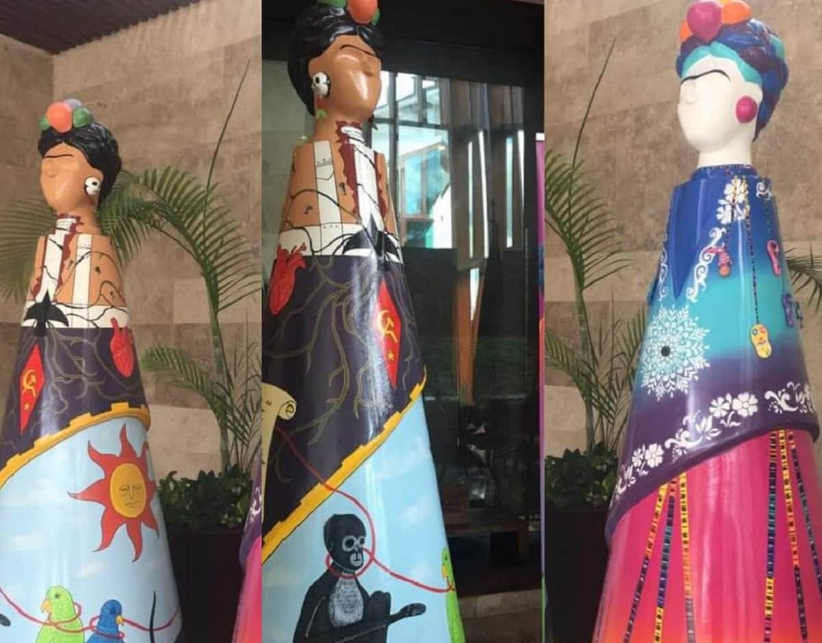 Llegan Fridas monumentales a Playa del Carmen