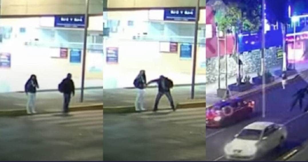 Video: Sujeto asalta a enfermera pero es detenido calles adelante