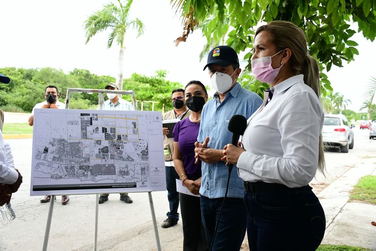 Lili Campos y Gobernador Carlos Joaquín anuncian obras de repavimentación en Playa del Carmen
