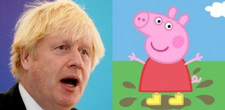 Boris Johnson elogia a ‘Peppa Pig’ tras perder sus notas