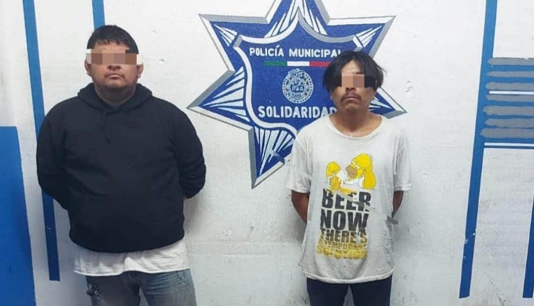 Detienen a 'narquillos' con 2 kilos de 'mota' en Villas del Sol de Playa del Carmen