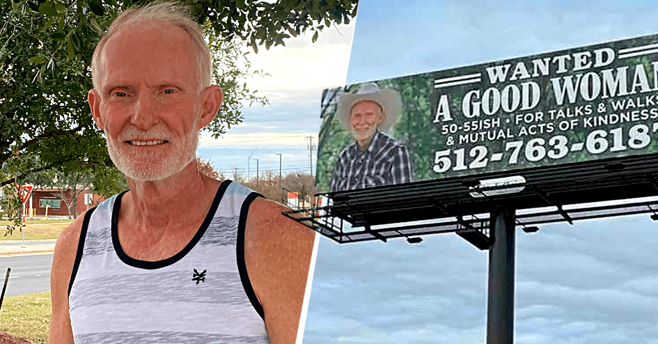 Soltero de 66 años busca “buena mujer” con enormes anuncios de publicidad