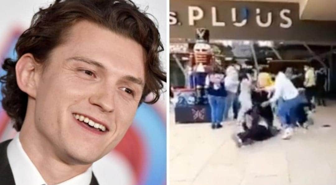 Tom Holland reacciona al video donde pelean por boletos para Spider-Man