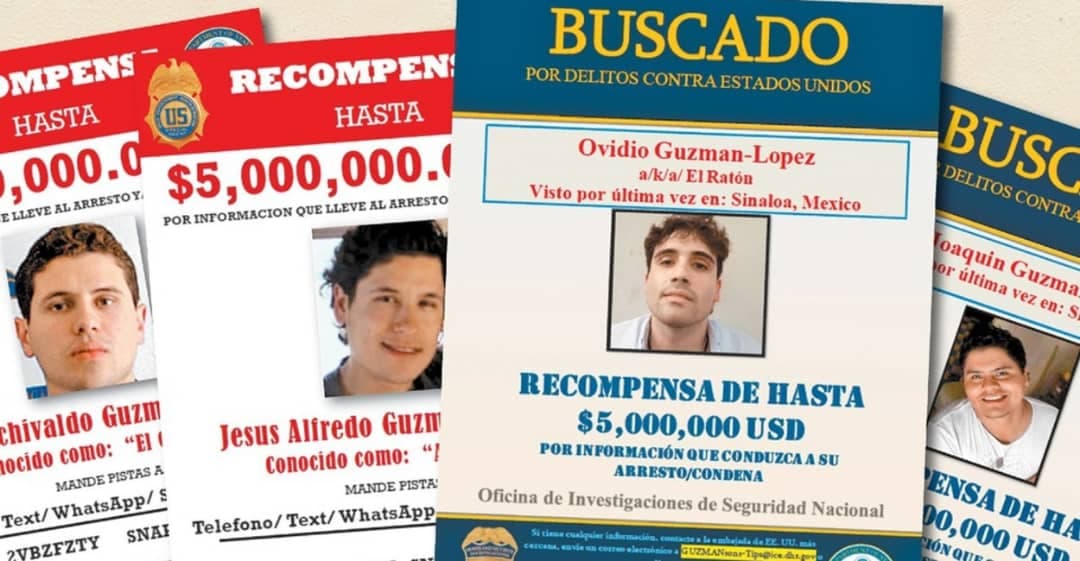 EU publica póster de "Se busca" de los hijos de "El Chapo"