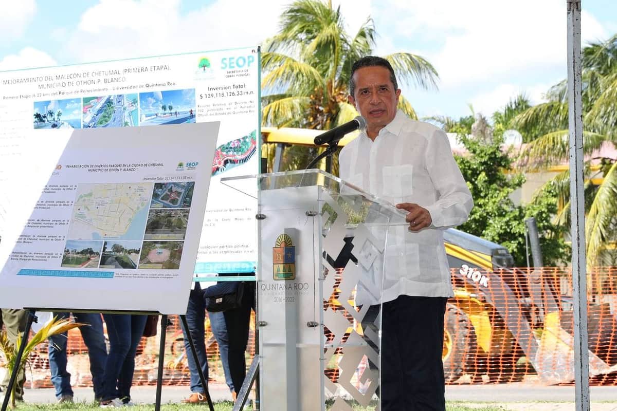 Iniciaron el mejoramiento y la modernización del boulevard de Chetumal y de la costera de Bacalar