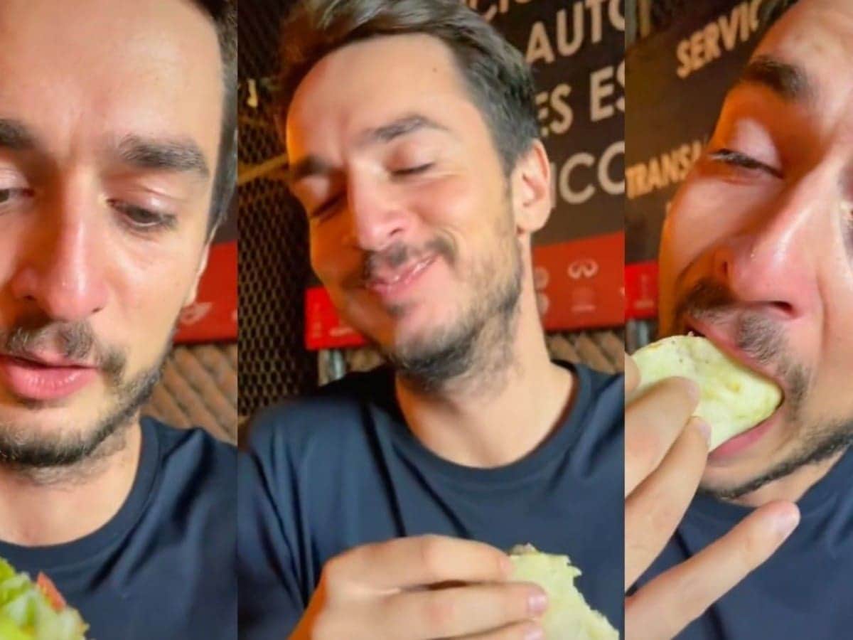 VIDEO: Prueba los tacos por primera vez y llora