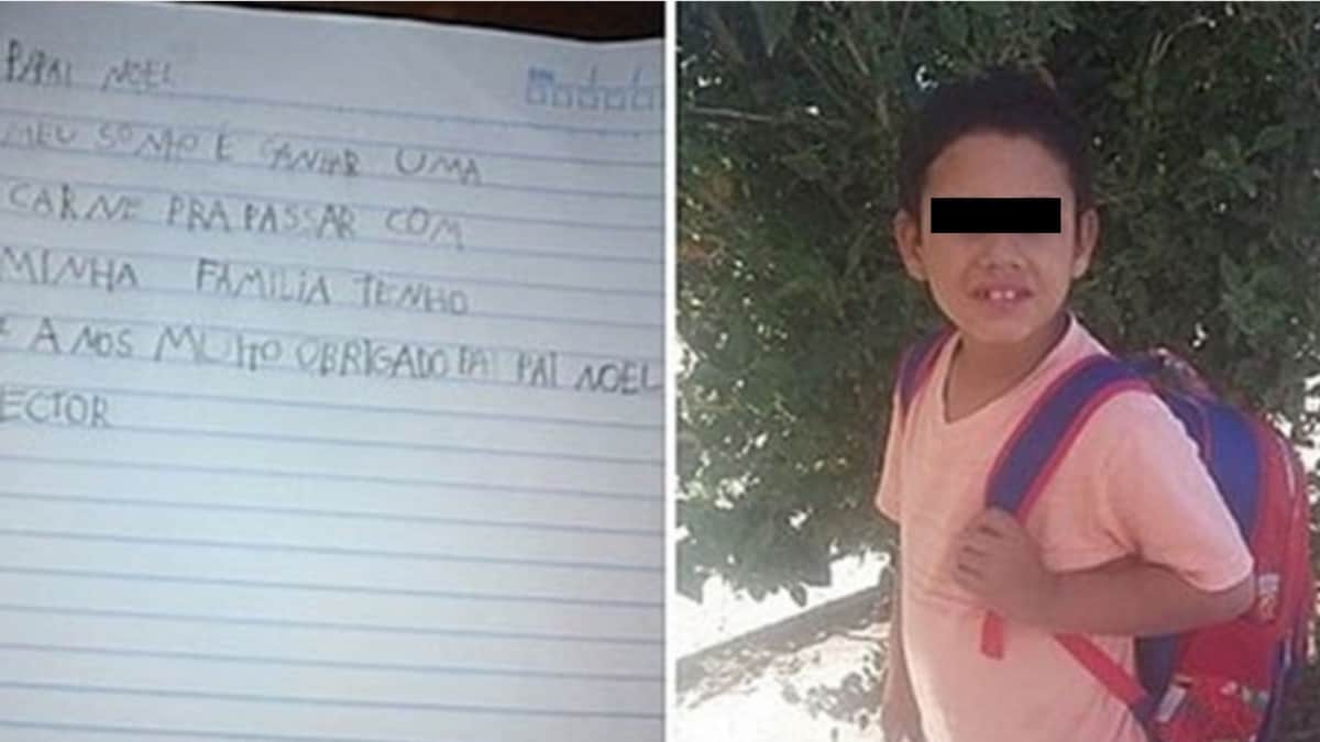 'Mi sueño es conseguir algo de carne', la desgarradora carta de un niño a Santa en Navidad