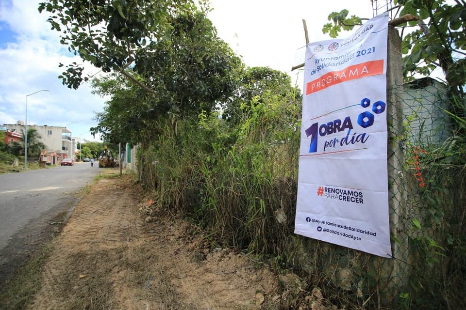 Inician obras complementarias en la colonia Ejido Norte en Solidaridad