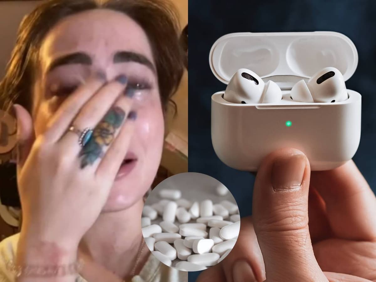 Tiktoker confunde AirPod con un ibuprofeno y se lo traga; se vuelve viral