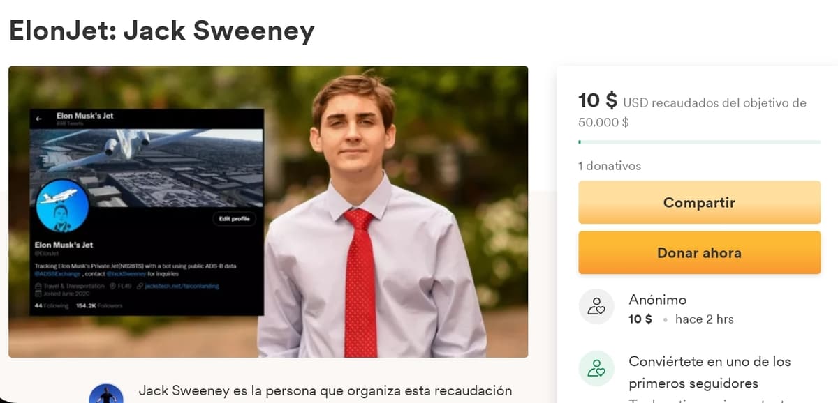 Adolescente que hackea jet de Elon Musk lanza campaña en Go Fund Me para recaudar 50 mil dólares