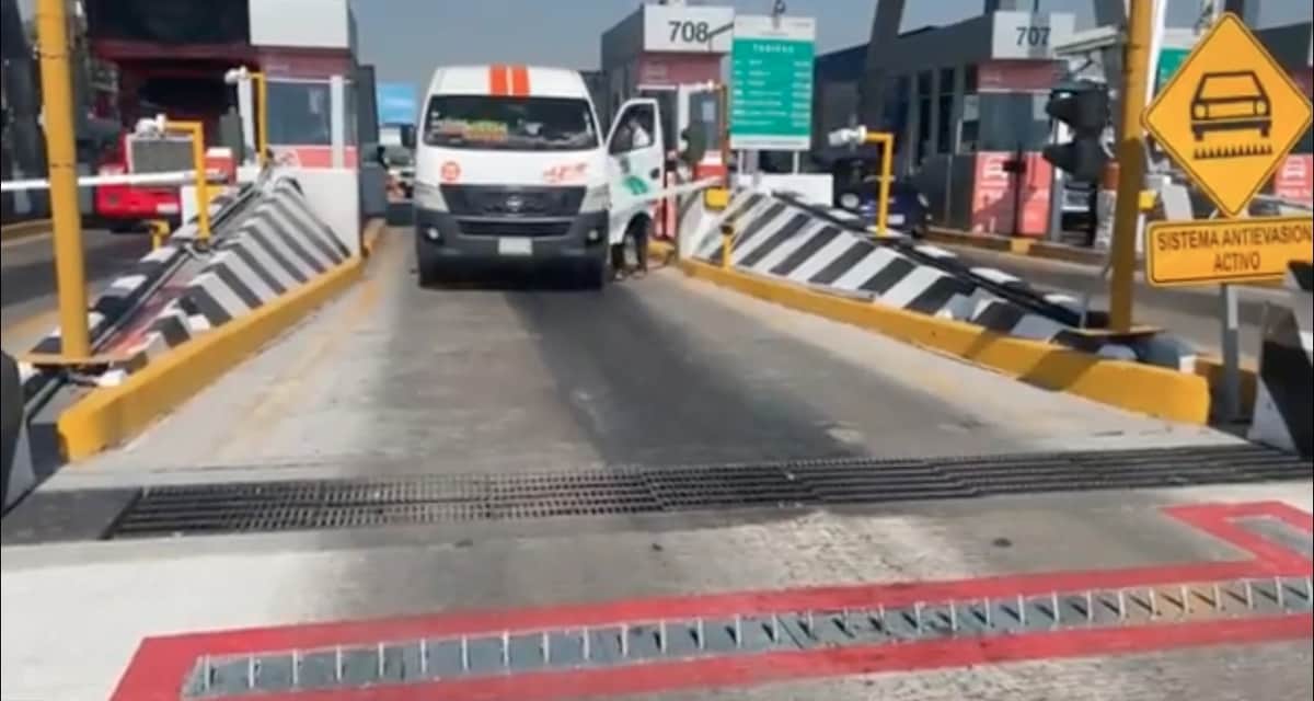 Así evaden el 'ponchallantas' para evitar pago de peaje en Ecatepec