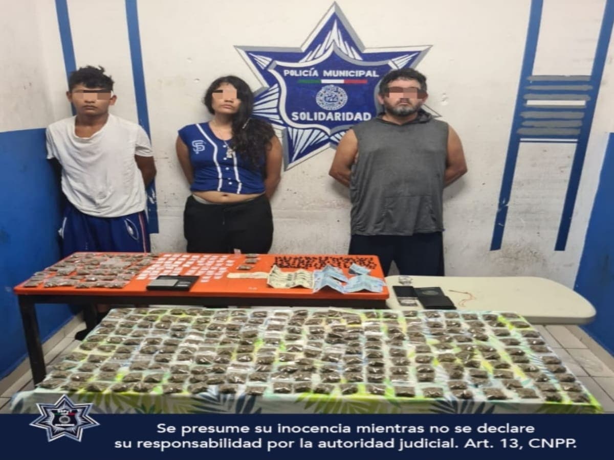 Duro golpe al narco en Playa del Carmen: caen 3 con 500 dosis