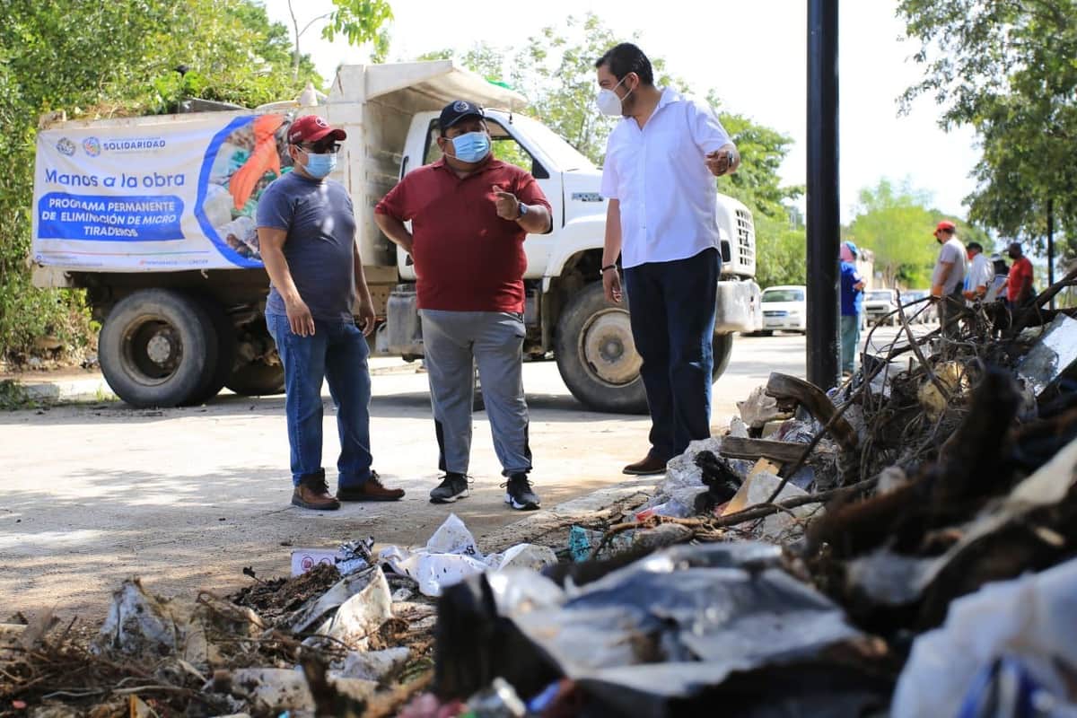Gobierno municipal erradica micro tiraderos en colonia Bellavista, con programa "Manos a la obra"