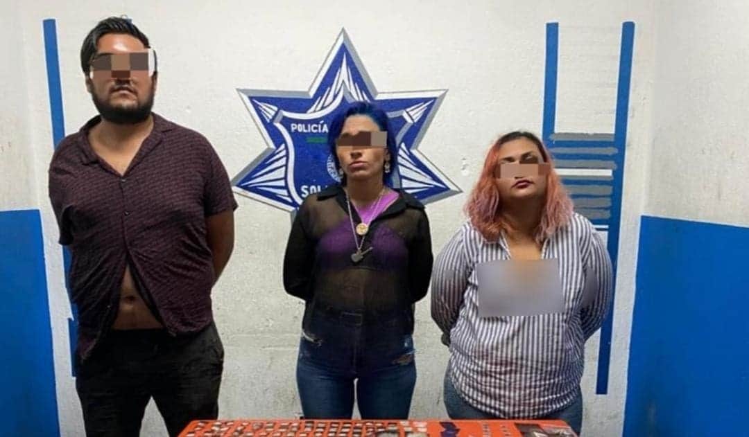 Detenidos con un kilo de mota, 200 dosis y 100 cartuchos en Playa del Carmen