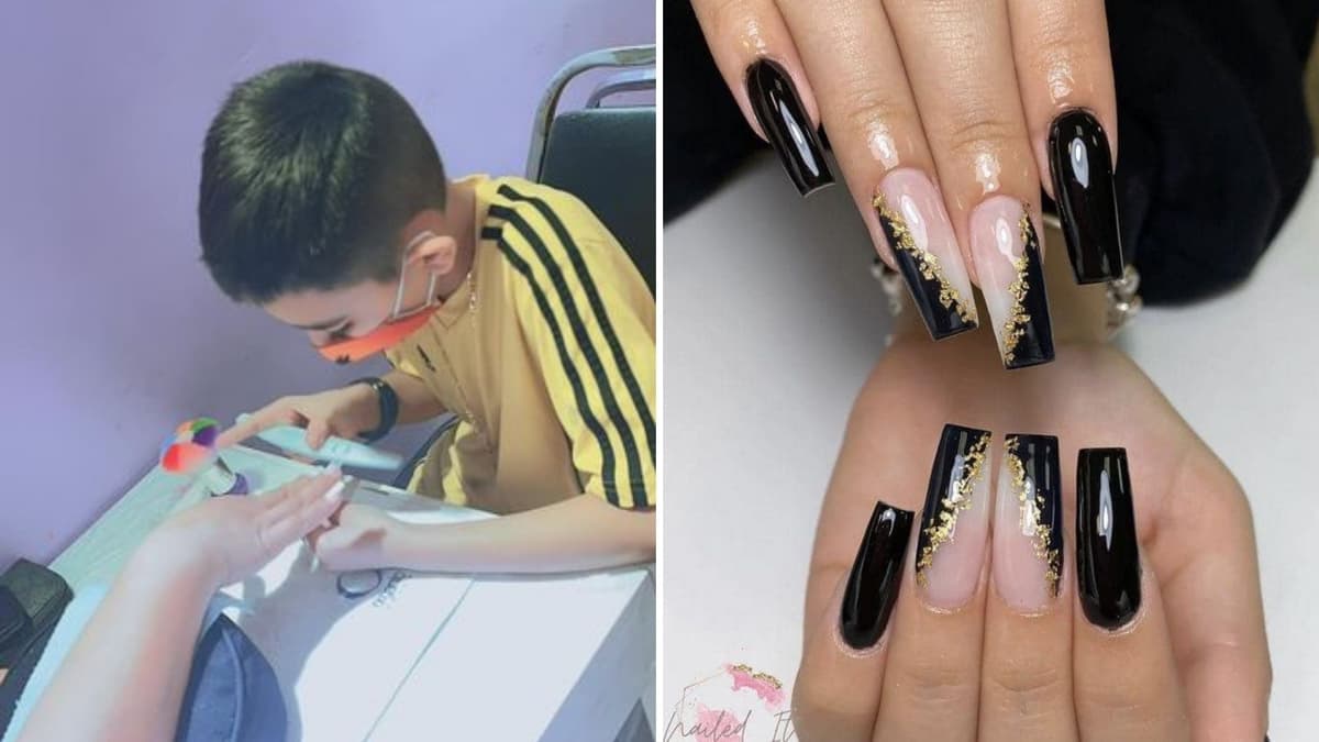 Niño aplica uñas acrílicas para operación de su hermano y conmueve las redes