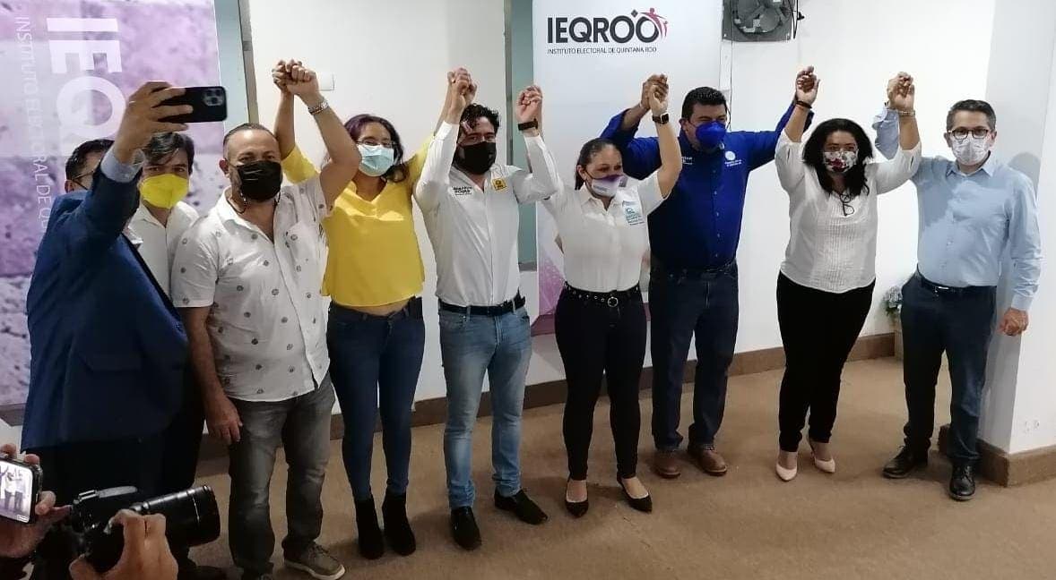 Signan alianza 'Va por Quintana Roo' entre PAN, PRD y CpQ