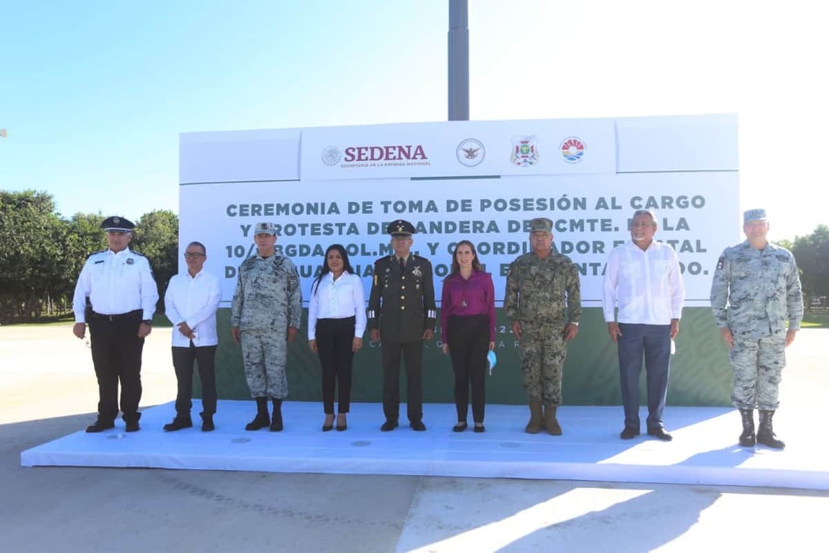 Asiste Blanca Merari Tziu Muñoz al cambio de mando de la Guardia Nacional en Quintana Roo