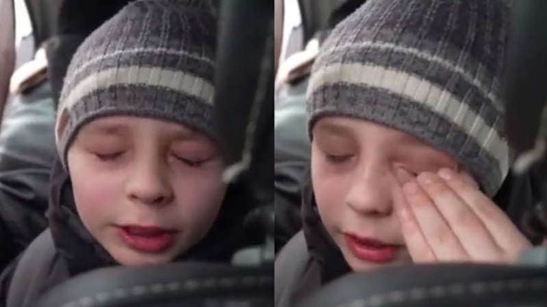 Video: niño se viraliza tras despedirse de su padre por la guerra entre Ucrania y Rusia