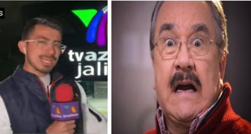Video: reportero comete un 'Pedrito Sola' y confunde TV Azteca con Televisa
