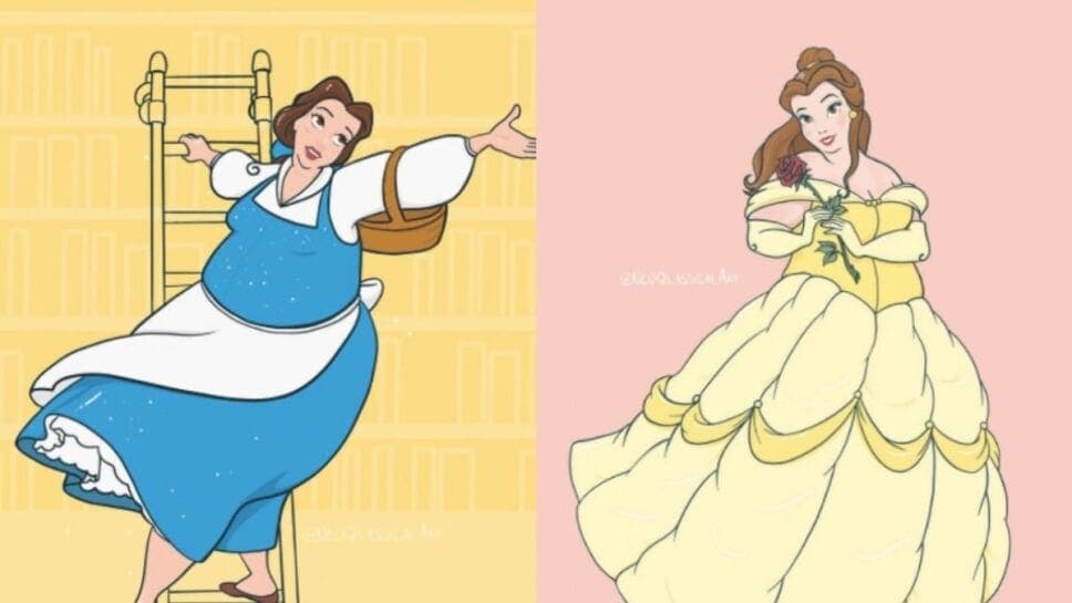 VIRAL: Dibuja la versión curvy de las princesas de Disney y el resultado es increíble