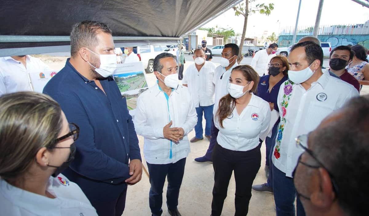 Supervisa Carlos Joaquín obras para recomponer el tejido social a través del arte y deporte en Cancún