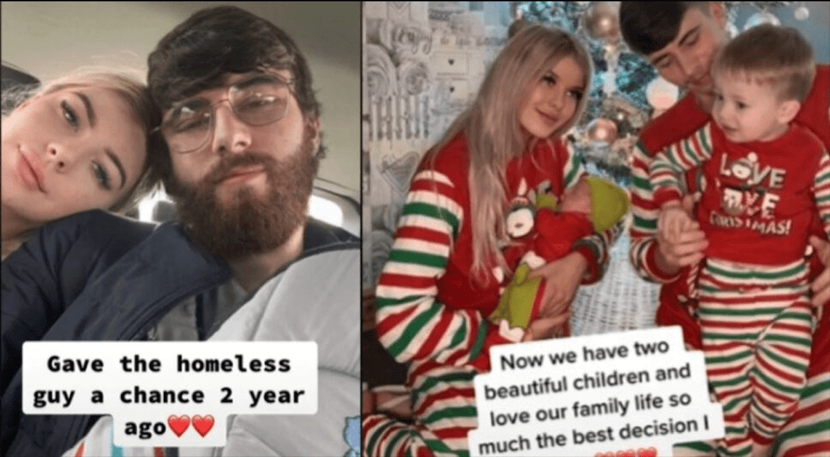 Le ofrece ayuda a un vagabundo y ahora tienen dos hijos; historia se vuelve viral