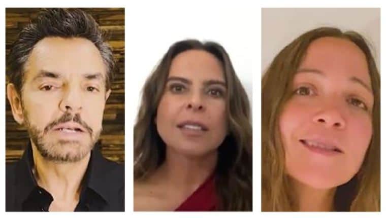 Tunden a Eugenio Derbez, Natalia Lafourcade y Kate del Castillo por video contra el Tren Maya