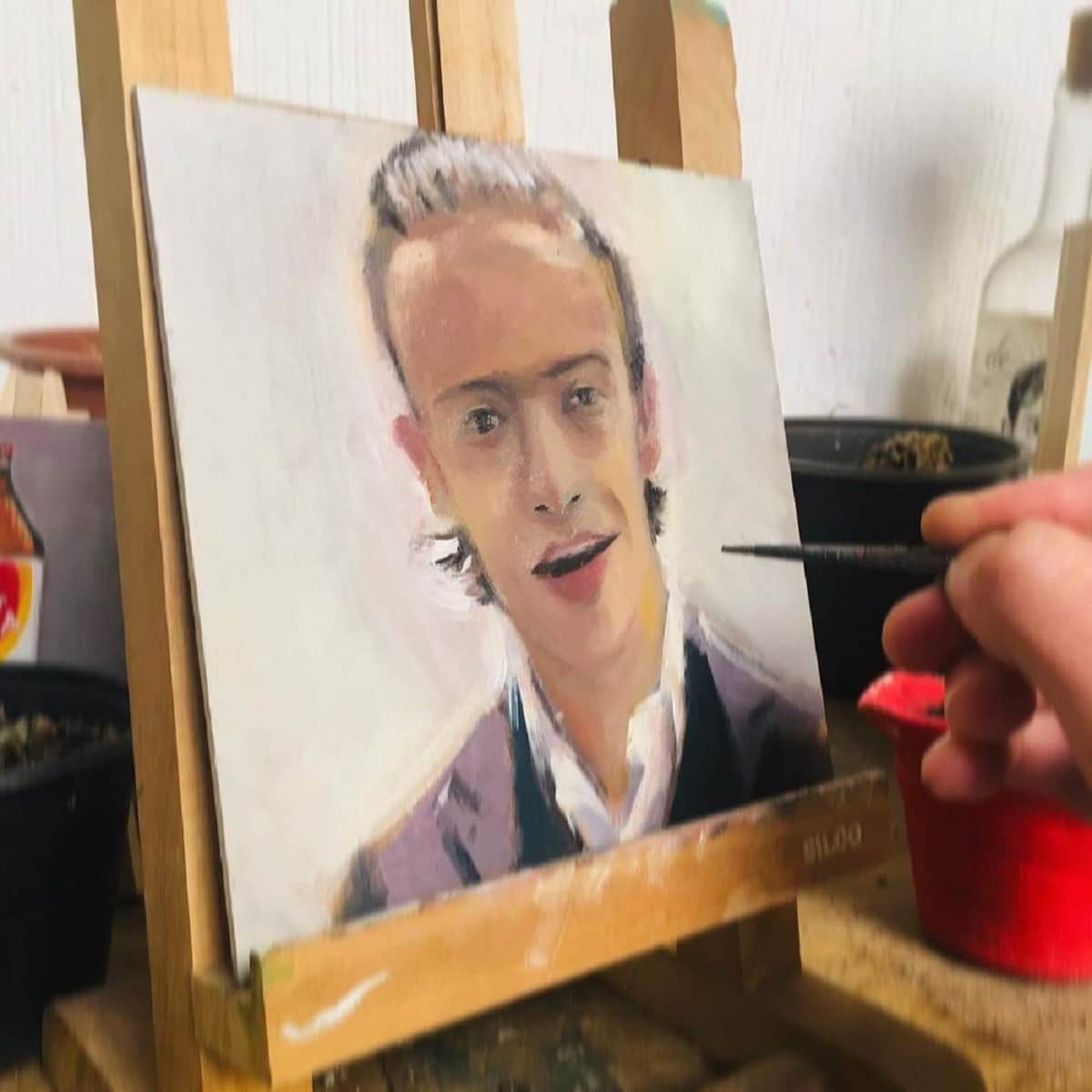 Artista mexicano inmortaliza a Alfredo Sámano en obra de arte