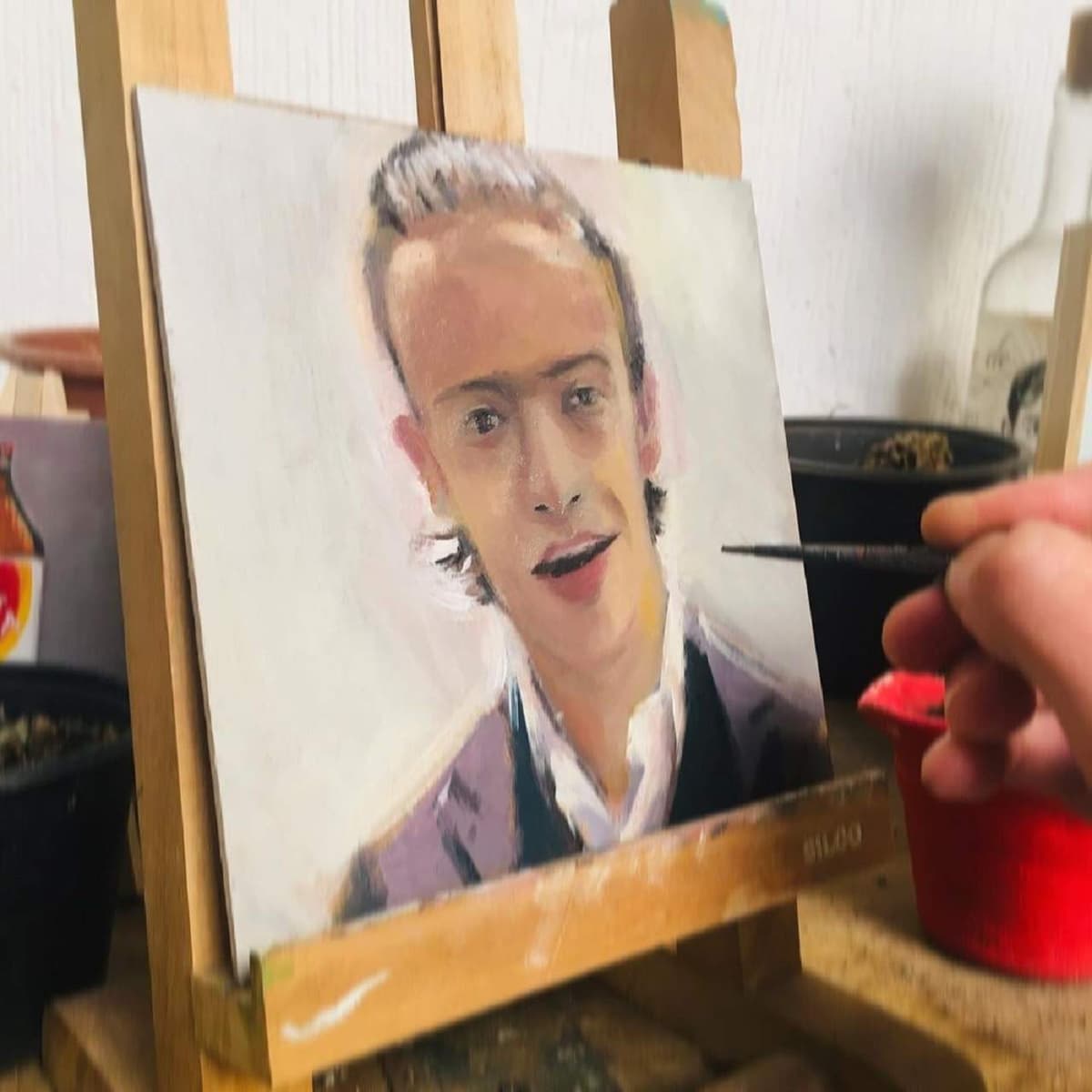 Artista mexicano inmortaliza a Alfredo Sámano en obra de arte