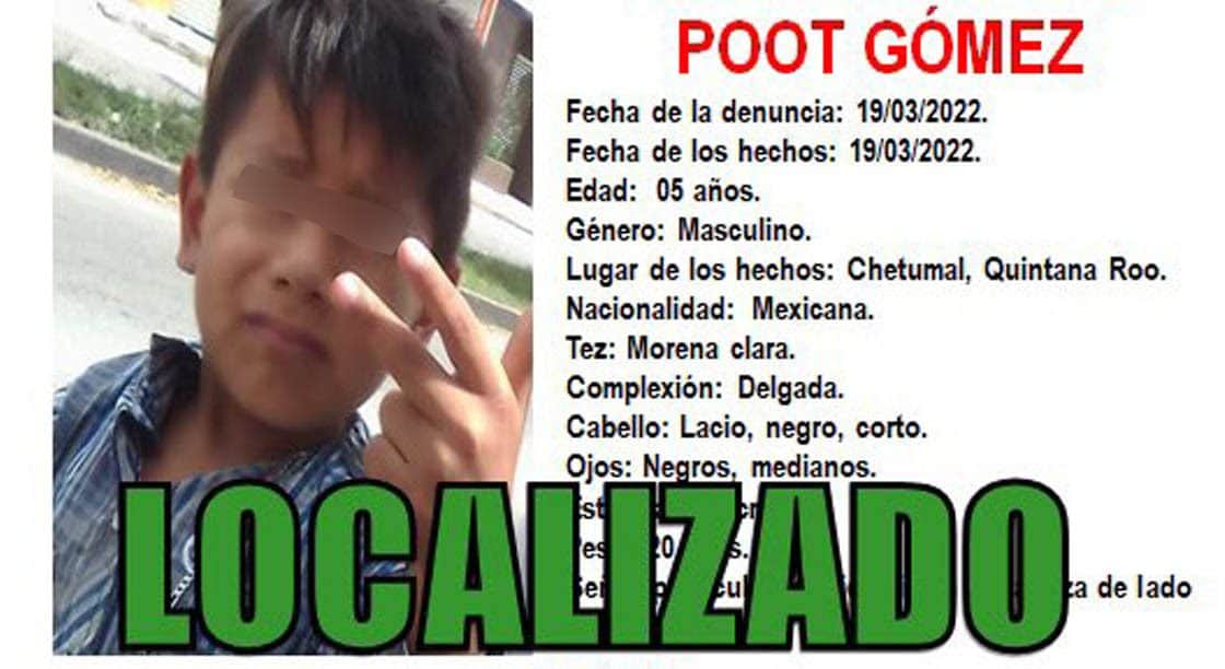 Localizan con vida a Angelito en Yucatán, había desaparecido en Chetumal