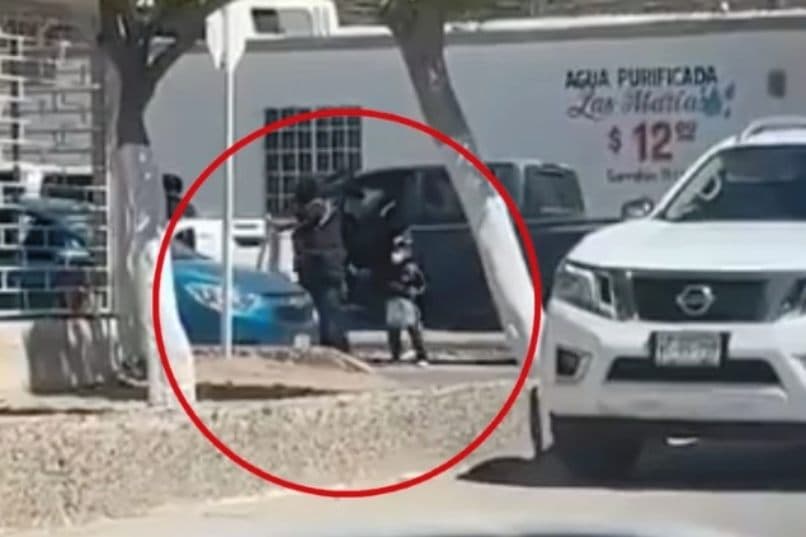 Video: pequeña corre detrás de su papá al ver que lo secuestran