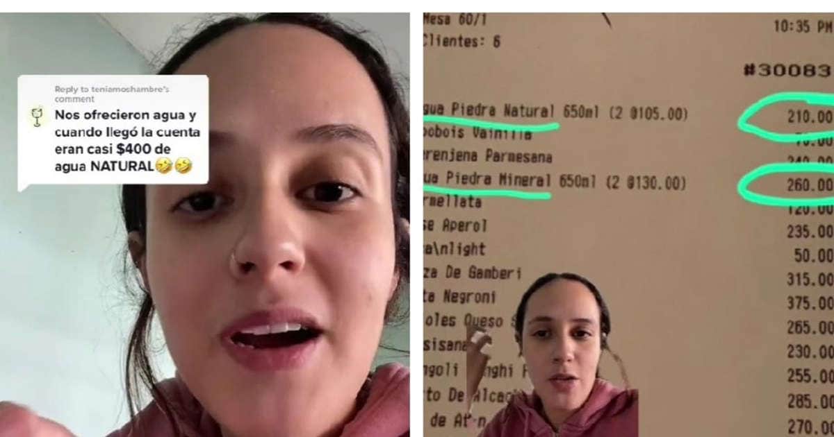 Joven exhibe a restaurante que le cobró 470 pesos por 2 aguas que le ofrecieron al llegar
