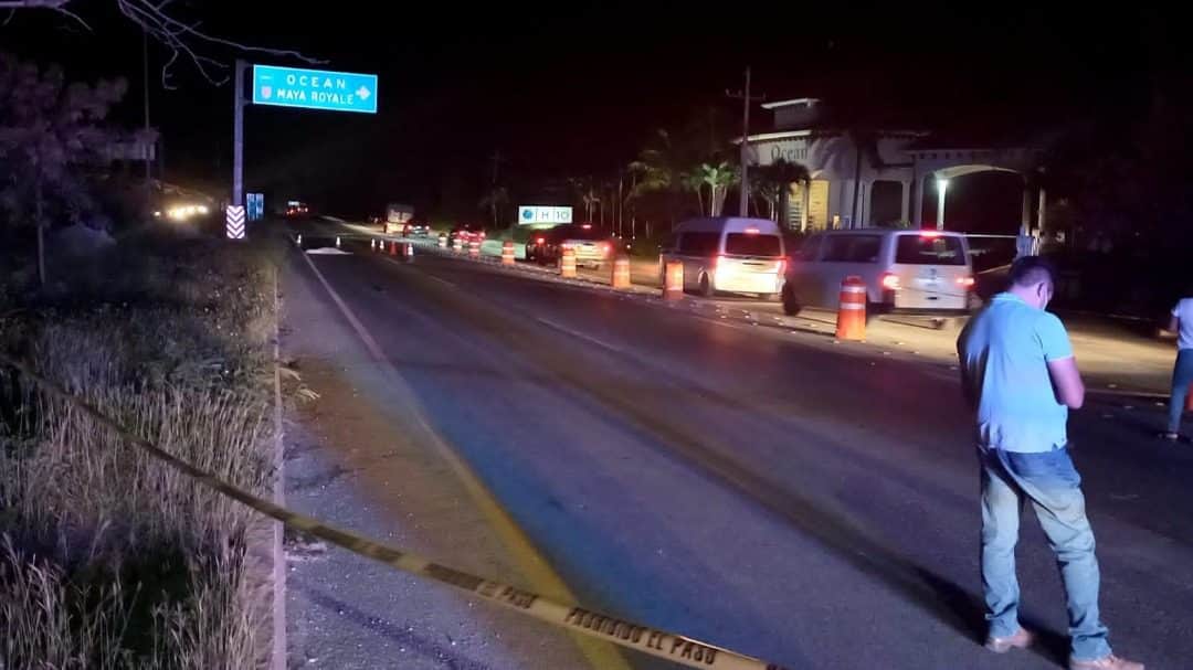 Hombre pierde la vida atropellado por autobús sobre la carretera Cancún-Playa del Carmen