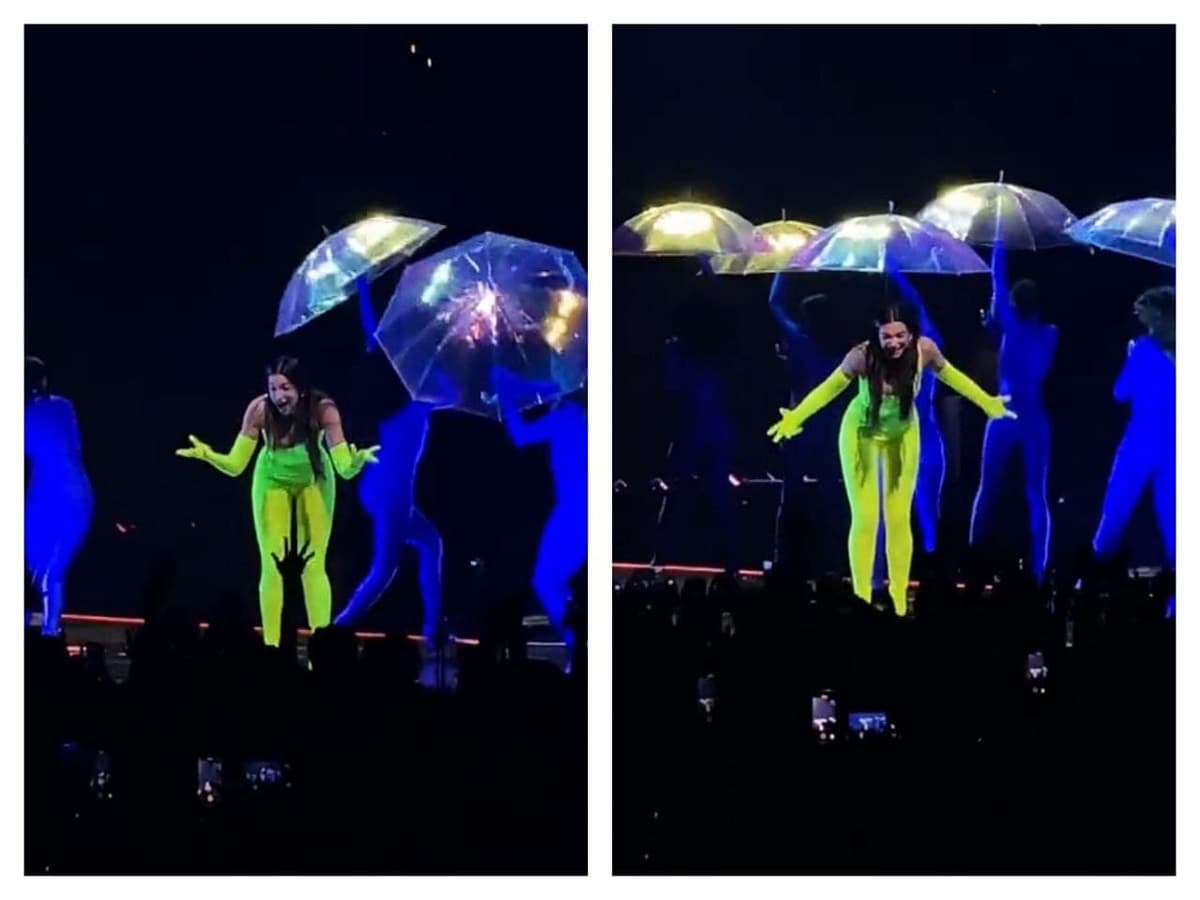 Video: Dua Lipa perdió su micrófono en concierto y la acusan de hacer playback
