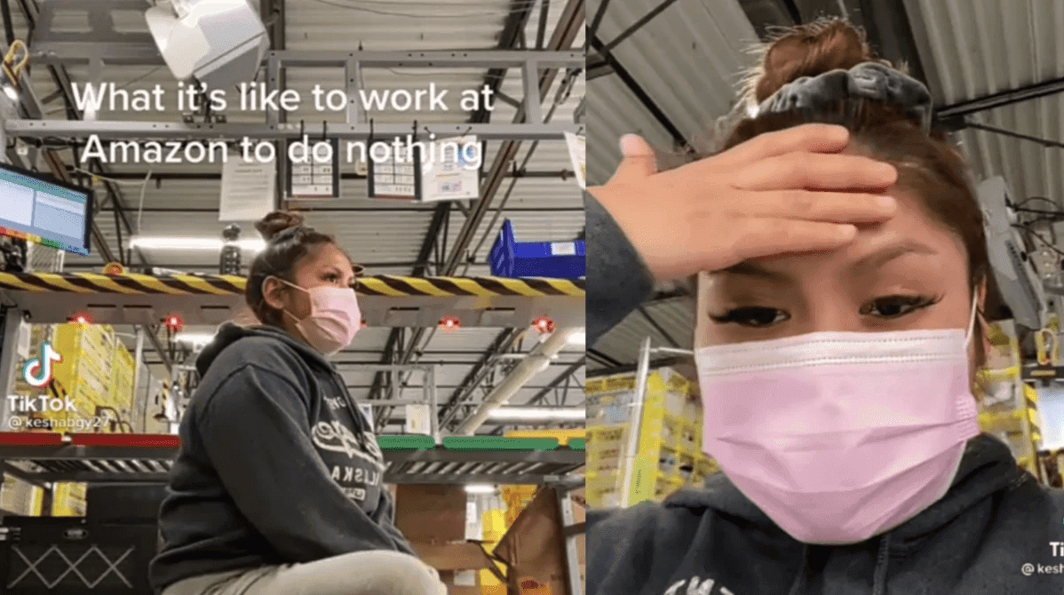 “Trabajar haciendo nada”: Tiktoker y trabajadora de Amazon desata polémica en redes