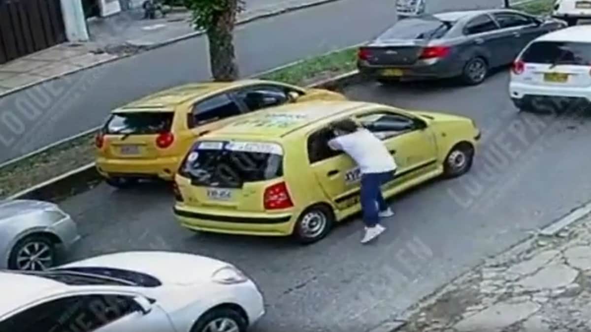 VIDEO: Ladrón es acorralado y golpeado por la comunidad tras robar a pasajero de un taxi