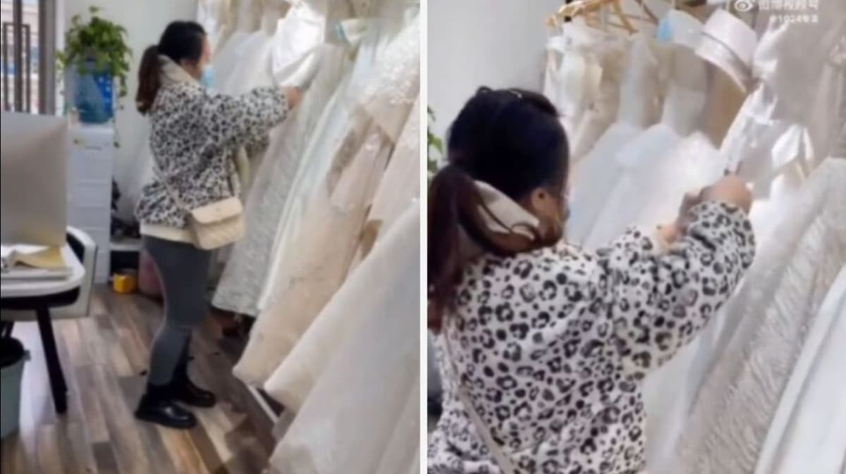 Mujer destruye 32 vestidos de novia tras cancelarse su boda