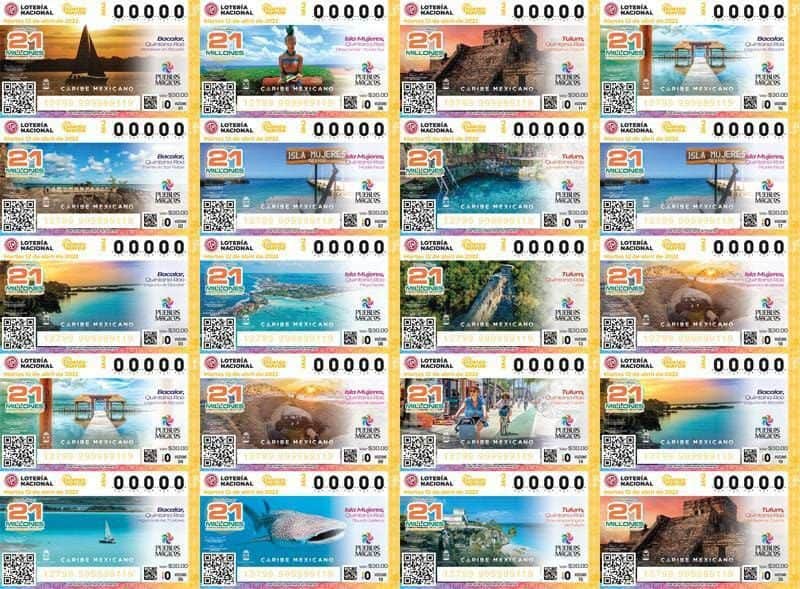 Destacan Pueblos Mágicos de Quintana Roo en billetes de Lotería