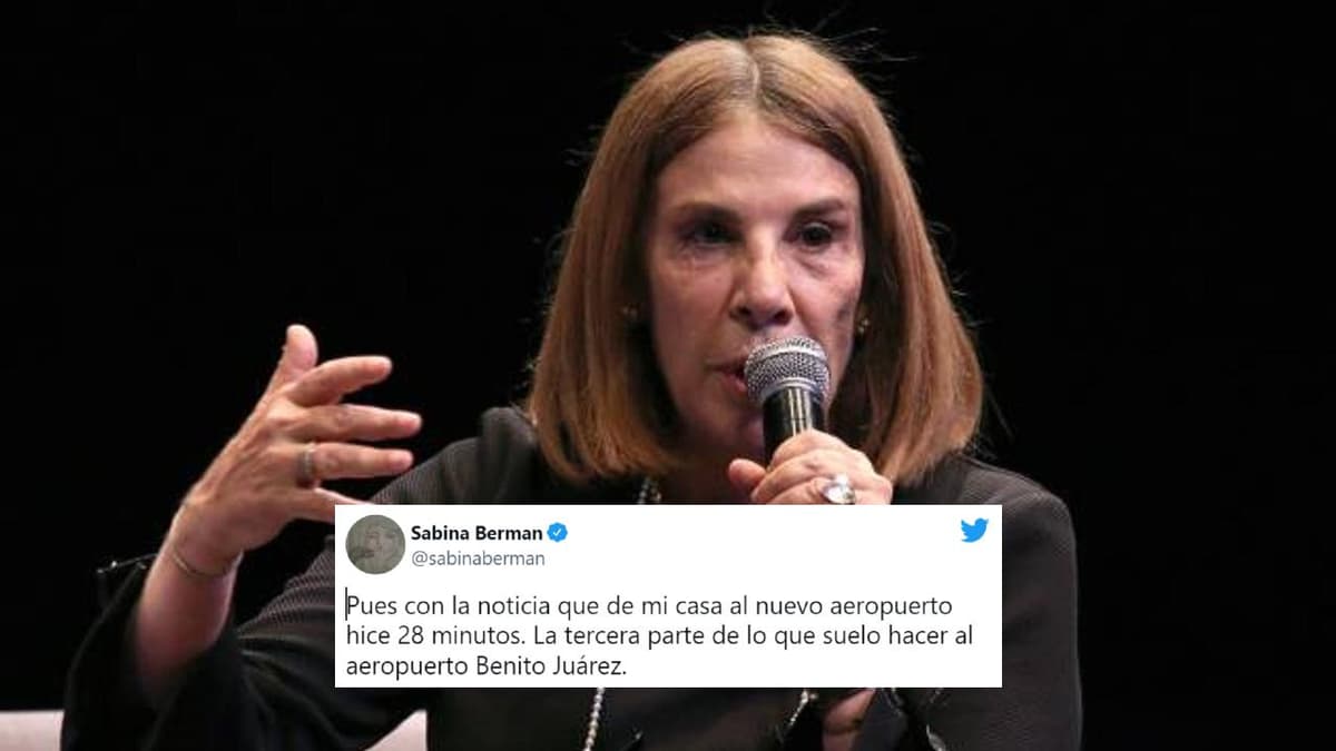 Sabina Berman dice que se hizo 28 minutos de su casa al AIFA; nadie le cree
