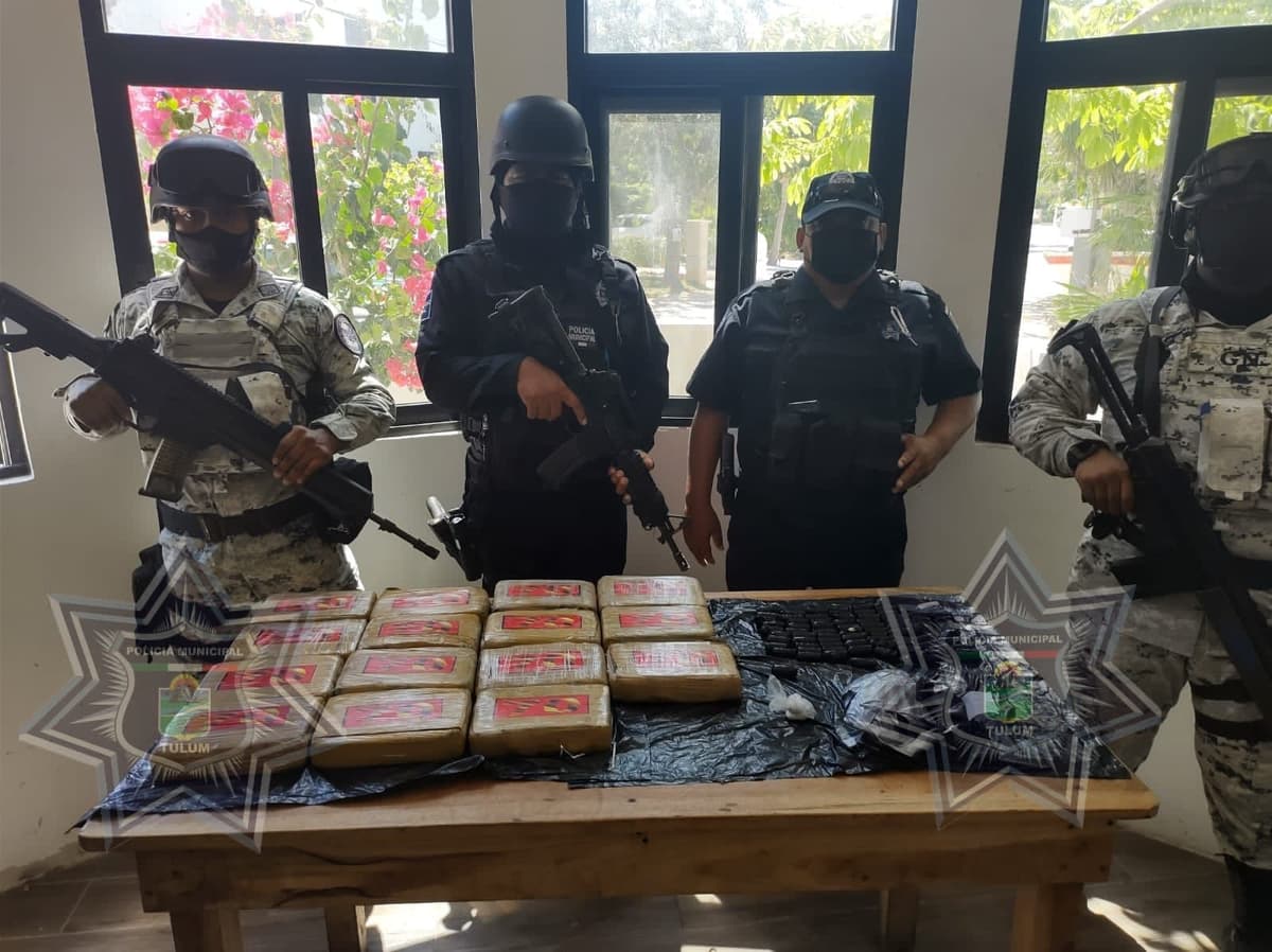 Golpe al narcotráfico: Decomisan millonario cargamento de droga en Tulum