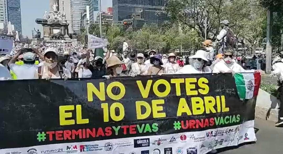 Video: Se manifiestan contra revocación de mandato en todo México; piden no salir a votar