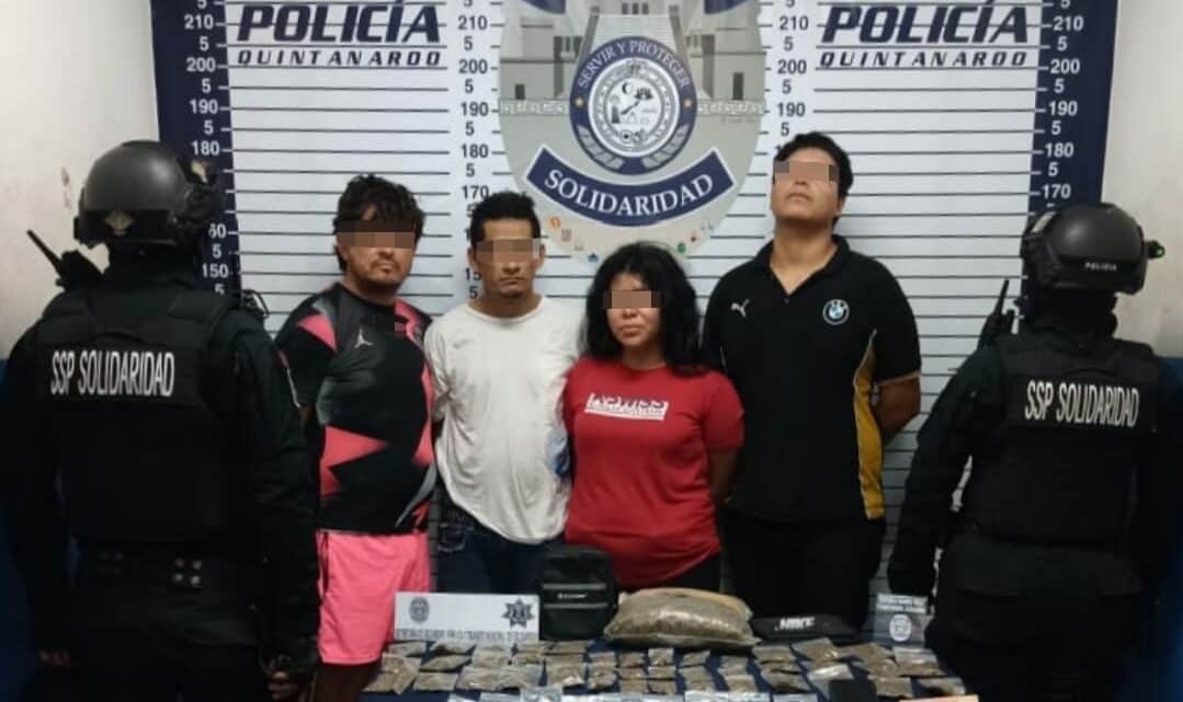 Emprendedores y ecologistas: los detienen con más de 150 dosis de droga en bolsitas ecológicas en Playa del Carmen