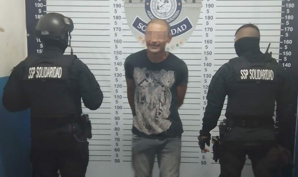 Capturan a sujeto con crack en la Colosio de Playa del Carmen